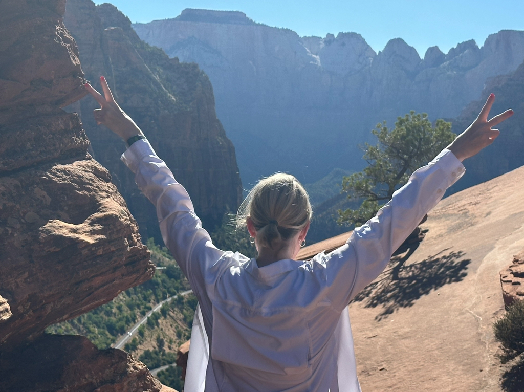 Michelle Letcher at the Narrows at Zion