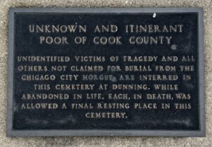 Unknown and Itinerant Poor Memorial Plaque at Dunning